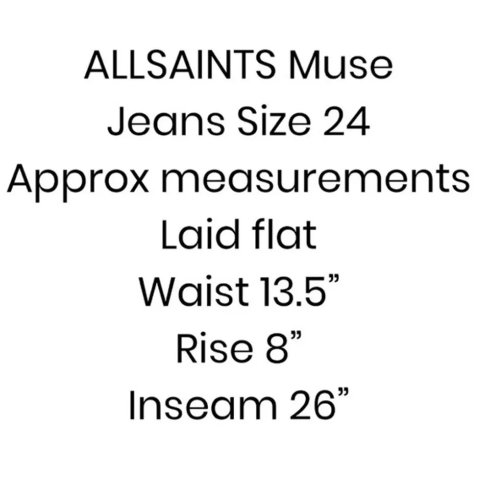 NWT ALLSAINTS Muse Ankle Slim Distressed Boho Jeans 24